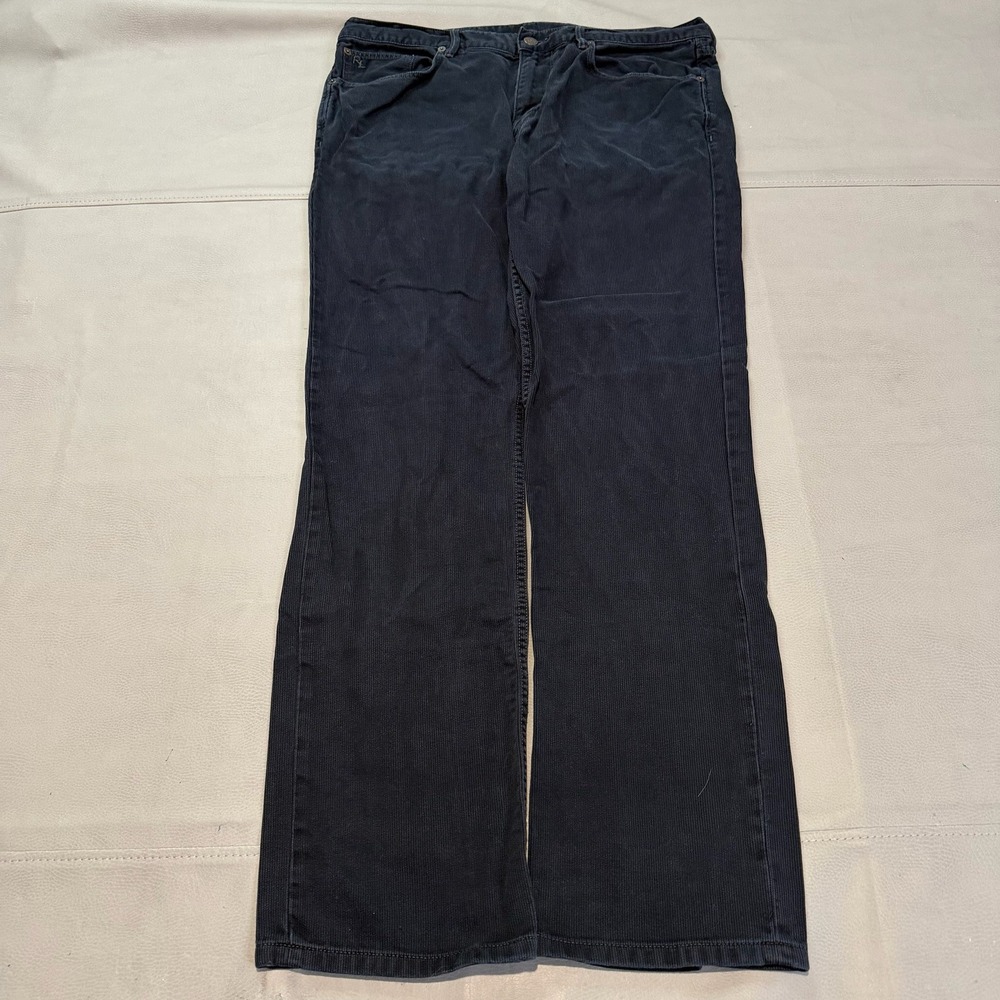 Polo Ralph Lauren Men Varick Slim Straight Navy Blue‎ Preppy Corduroy-34x30-5072